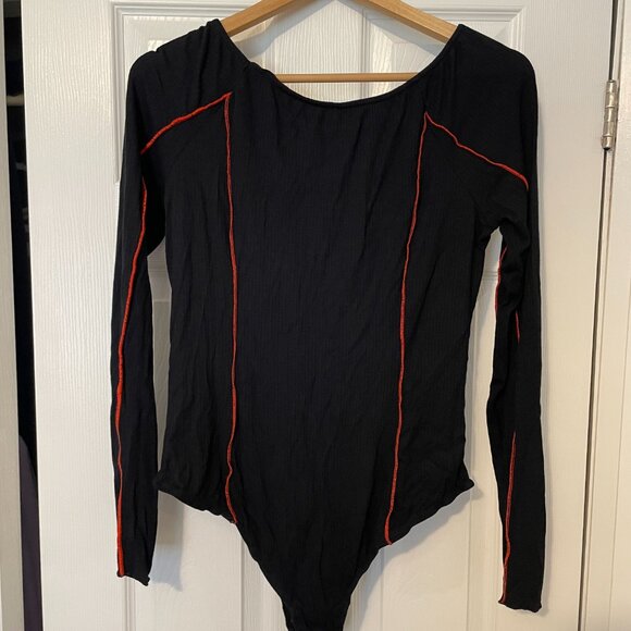 Free People black/red bodysuit - Brand  New - Picture 4 of 7